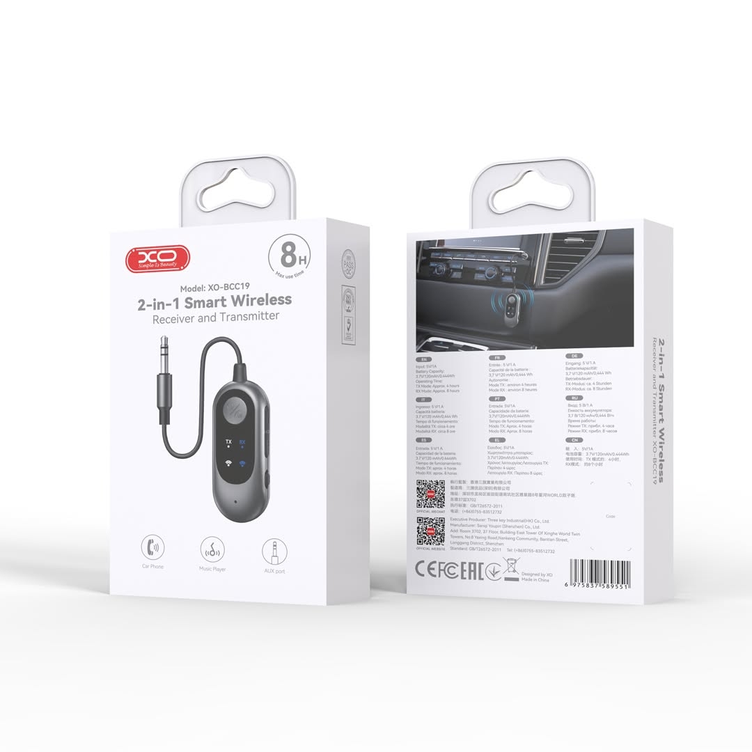 XO BCC19 Smart Bluetooth Receiver and Transmitter Combo Tranish