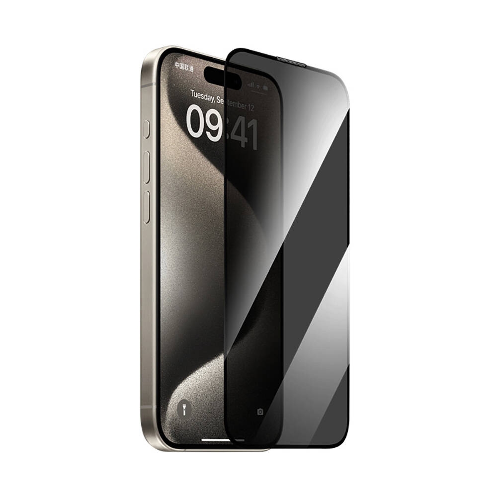 Wiwu iPrivacy Tempered Glass for IP16 Pro max GT-011 Transparent Black