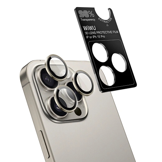 Wiwu 3D Eagle eys lens guard for ip16 pro&16 Pro max, LG-005 Black
