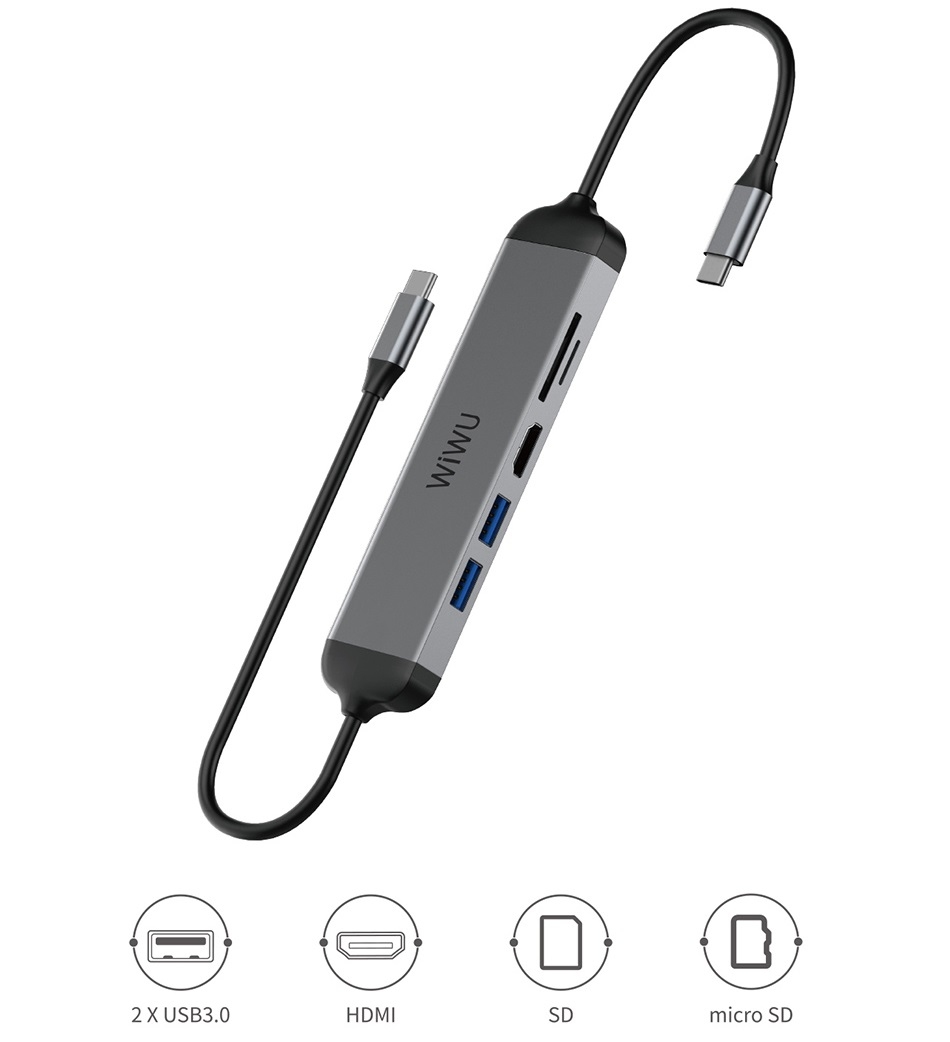 Wiwu Alpha 521 hub Gray