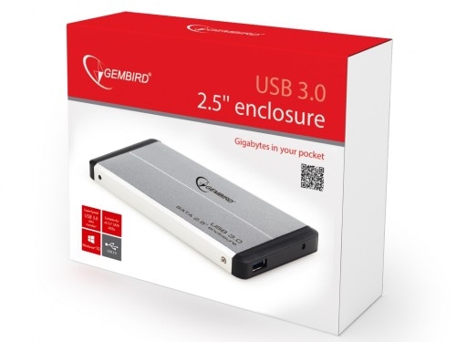 '2.5'' SATA HDD External Case (USB 3.0),  Silver, Gembird ''EE2-U3S-2-S''-    http://cablexpert.co
