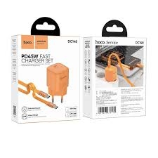 Hoco DC148 Ridge GaN PD45W single port charger set(C to C)(EU) orange