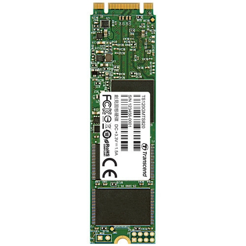 M.2 SATA SSD  120GB  Transcend TS120GMTS820S  [80mm, R/W:560/510MB/s, 50K/75K IOPS, SM2258, 3D TLC]