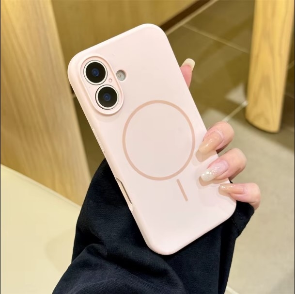 iPhone 17 Liquid Silicone MagSafe Husa (Pink)