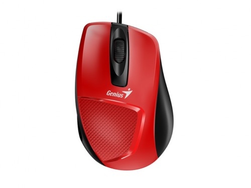 'Mouse Genius DX-150X, Optical, 1000 dpi, 3 buttons, Ergonomic, Red, USB.