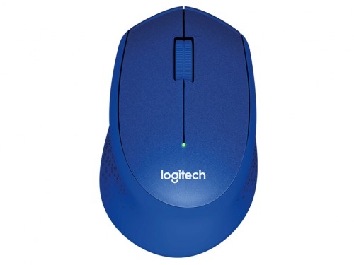Wireless Mouse Logitech M330 Silent Plus, Optical, 1000 dpi, 3 buttons, Ergonomic, 1xAA, Blue