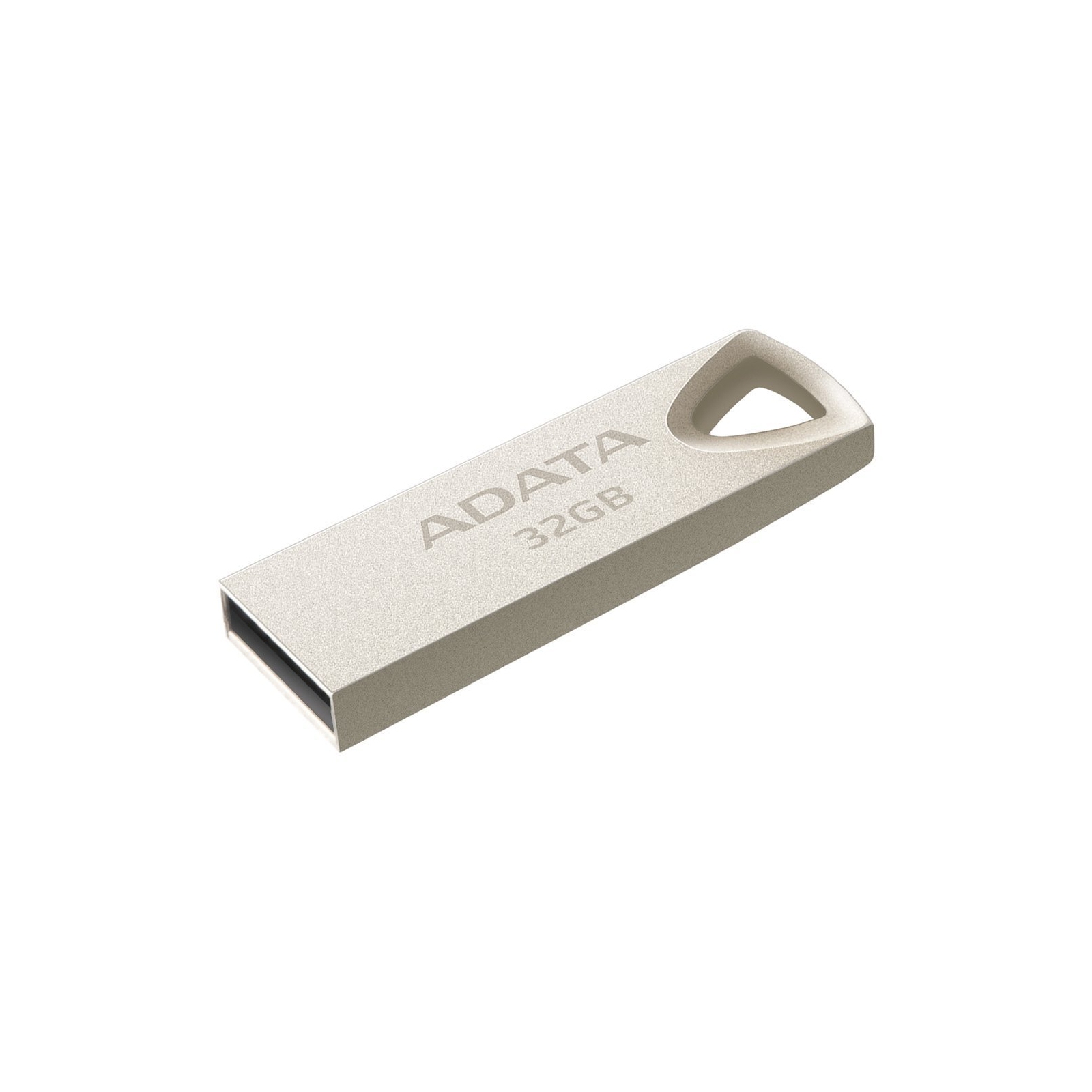 32GB USB2.0 Flash Drive ADATA 'UV210', Silver, Metal Case, Slim Capless, f/Keychain (R/W:18/10MB/s)