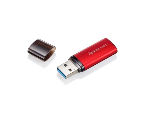64GB USB3.1 Flash Drive  Apacer 'AH25B', Red, Matte Metal Shell, Classic Cap (AP64GAH25BR-1)