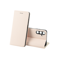 Чехол-книжка LEATHER Case SAMSUNG S21 FE (Розовый)