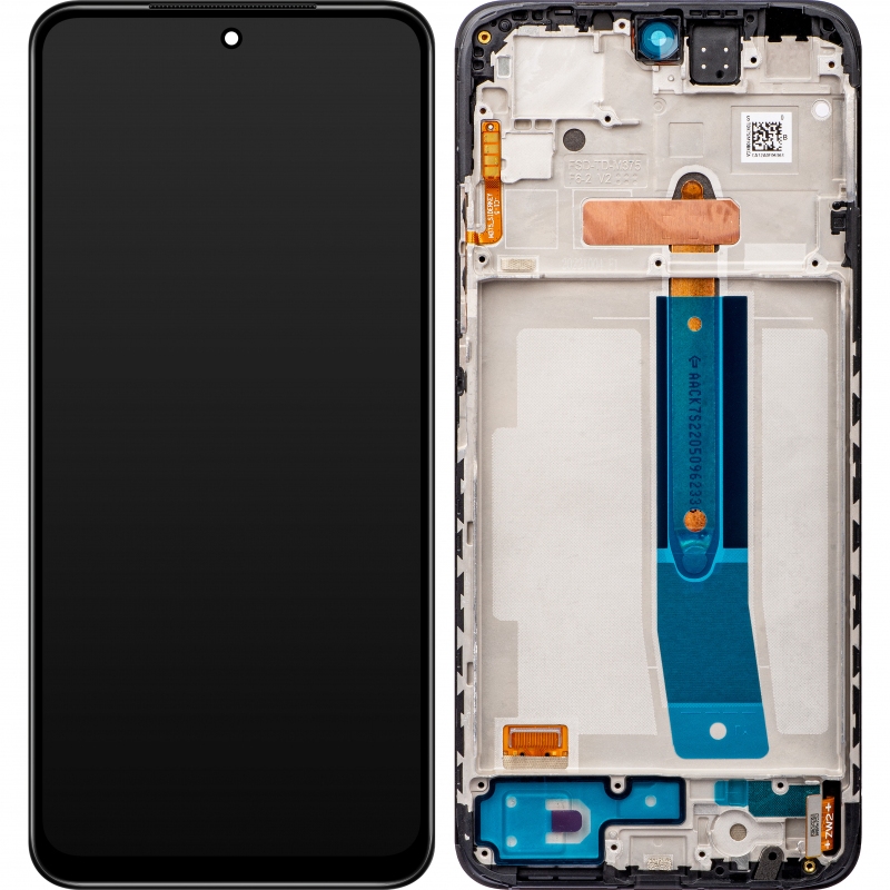 LCD XIAOMI REDMI NOTE 11S (2022) BLACK WITH FRAME ORIGINAL (SERVICE PACK)
