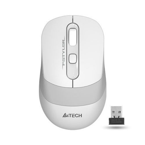 Wireless Mouse A4Tech FG10S, 1200-2000 dpi, 4 buttons, 88g, Ambidextrous, Silent, Black/Grey