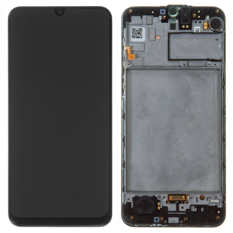 LCD SAMSUNG M21 / M215 / M30S / M307  BLACK WITH FRAME OLED