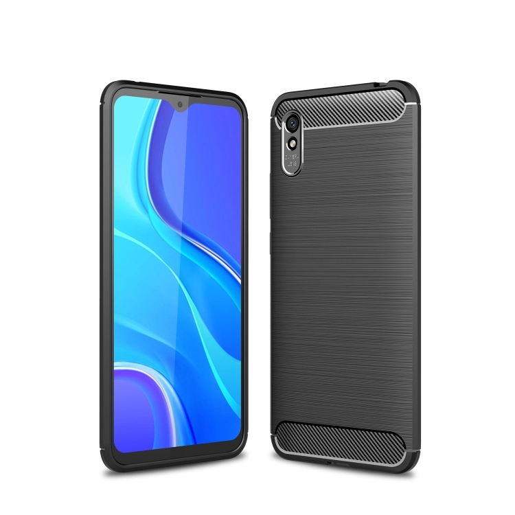 Husa p/u Xiaomi Redmi 9A Brushed Texture Carbon Fiber (Black)