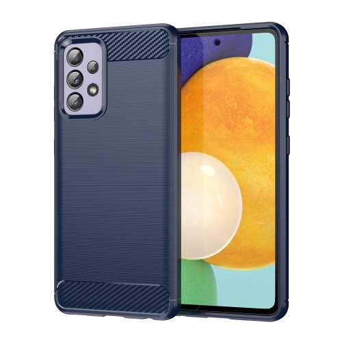Husa Extra Samsung A52 5G Brushed Texture Carbon Fiber TPU (Blue)