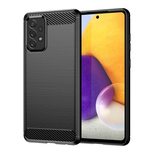 Husa Extra Samsung A72 5G Brushed Texture Carbon Fiber TPU (Black)
