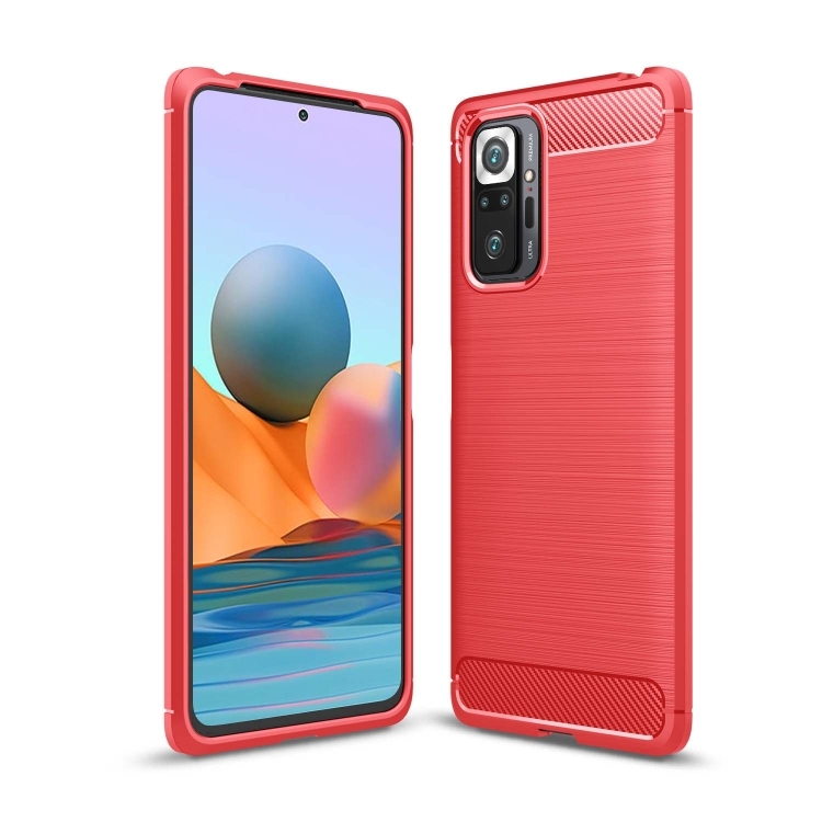 Husa p/u Xiaomi Redmi Note 10 Pro / Note 10 Pro Max Brushed (Red)