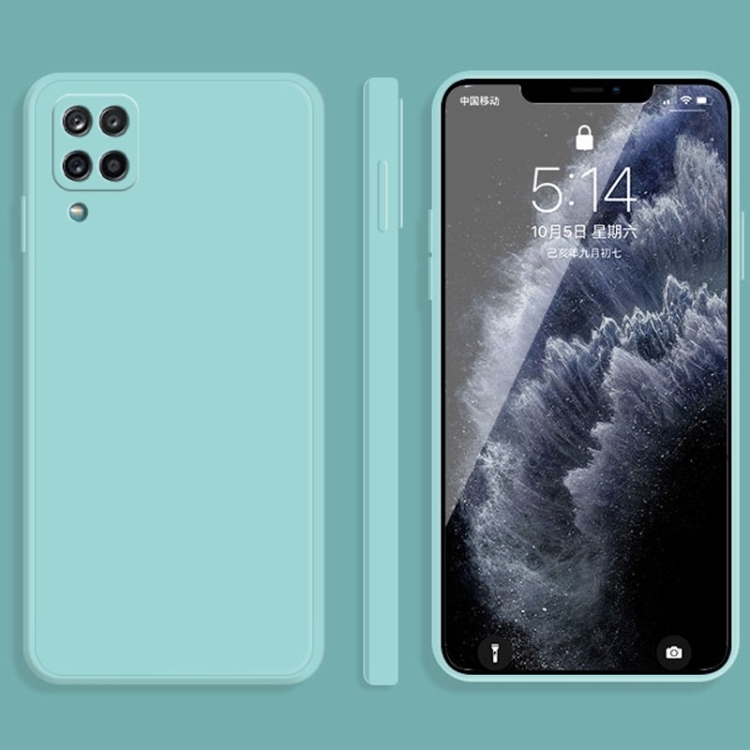 Husa p/u Samsung Galaxy A12 5G Solid Color Imitation Liquid Silicone  (Sky Blue)