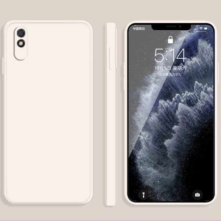 Husa p/u Xiaomi Redmi 9A Solid Color Imitation (White)