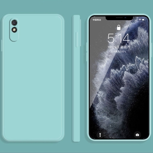Husa Extra Xiaomi Redmi 9A Solid Color  Silicone Straight Edge Dropproof (Sky Blue)
