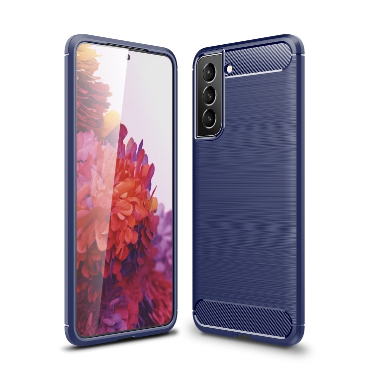 Husa p/u Samsung S22+ 5G Brushed Texture Carbon Fiber (Blue)