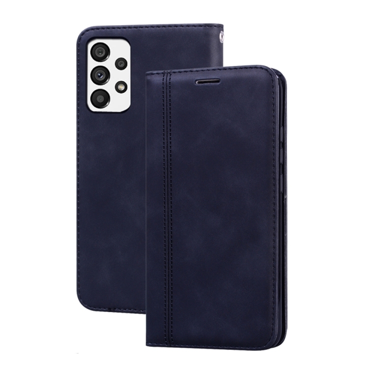 Husa p/u Samsung A13 4G Frosted Business Magnetic Carte Piele Phone Case (Black)