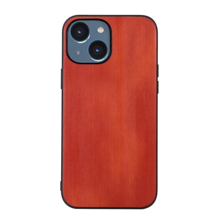 Yellow Cow PU Phone Husa p/u iPhone 14 Plus (Brown)