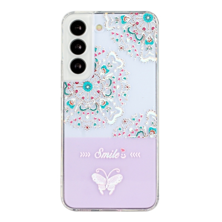 Husa p/u Samsung Galaxy S22+ 5G Bronzing Butterfly Flower Phone (Peacock Flower)