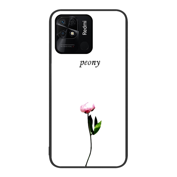 Husa p/u Xiaomi Redmi 10C Colorful Painted Glass Phone (A Flower)