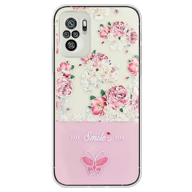 Husa p/u Xiaomi Redmi Note 10 4G / Redmi Note 10S Bronzing Butterfly Flower (Peony)