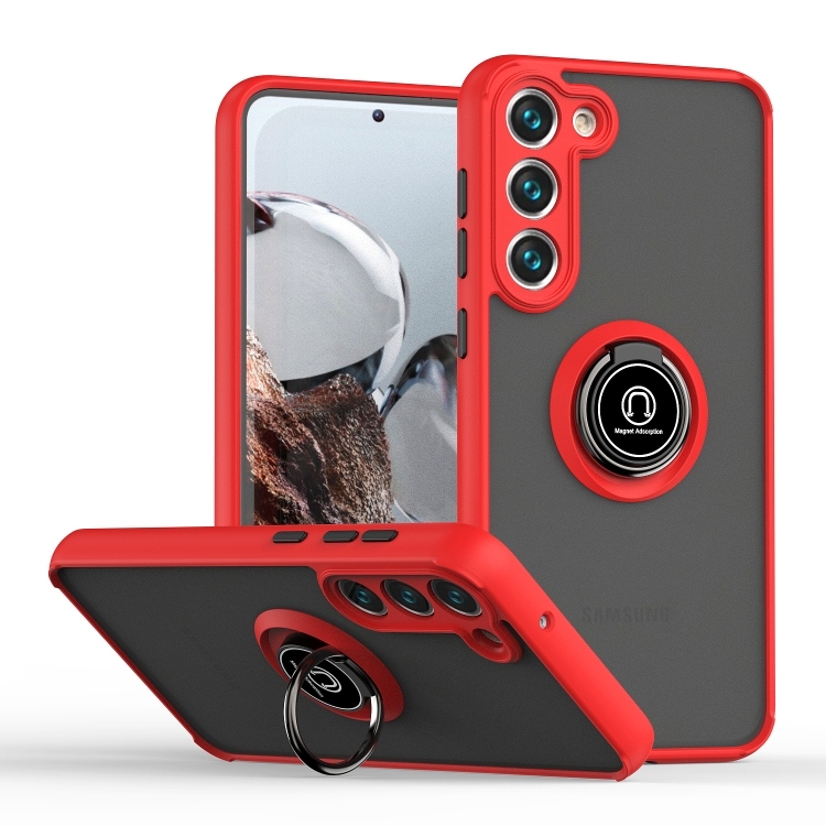 Husa p/u Samsung S23 5G Q Shadow i Ring Kickstand PC and Hybrid (Red)
