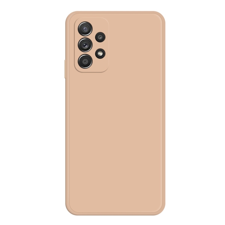 Samsung Galaxy A52/A52s 5G Imitation Liquid Silicone Phone Husa (Apricot)