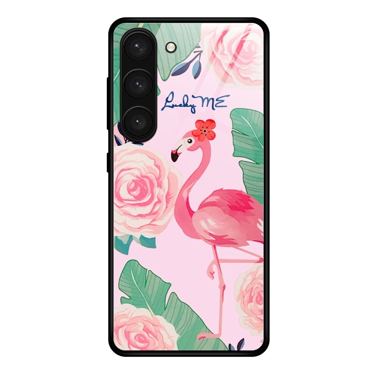 Husa p/u Samsung S23+ 5G Colorful Painted Glass (Flamingo)