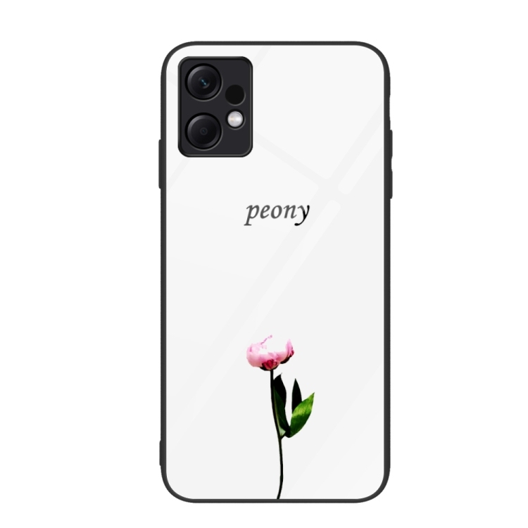 Husa p/u Xiaomi Redmi Note 12 4G Global Colorful Painted Glass Phone Case ( A Flower)