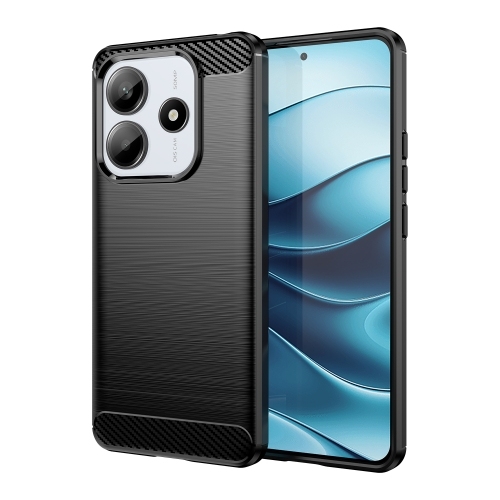 Xiaomi Redmi Note 14 4G Carbon Fiber Brushed Texture TPU Husa (Black)