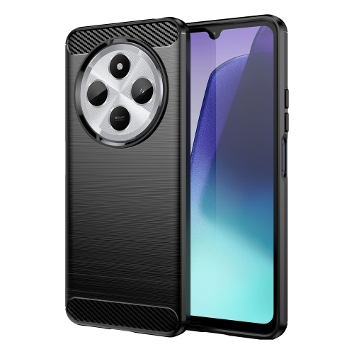Redmi 14C 4G Carbon Fiber Brushed Texture TPU Phone Husa (Black)