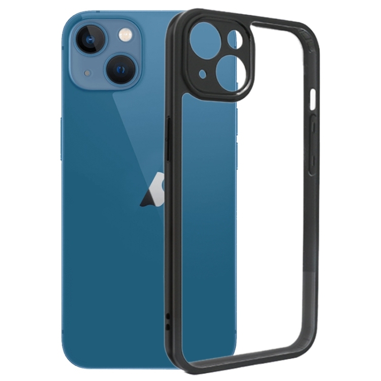 Husa p/u iPhone 13 Frosted + Transparent PC Phone (Black)