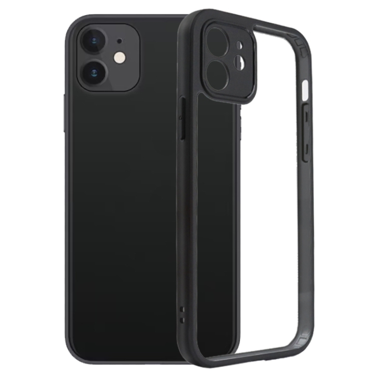Husa p/u iPhone 11 Frosted + Transparent PC Phone (Black)