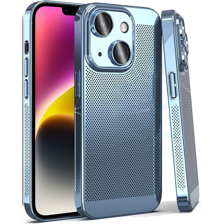 iPhone 15 Fine Mesh Cooling Husa (Blue)
