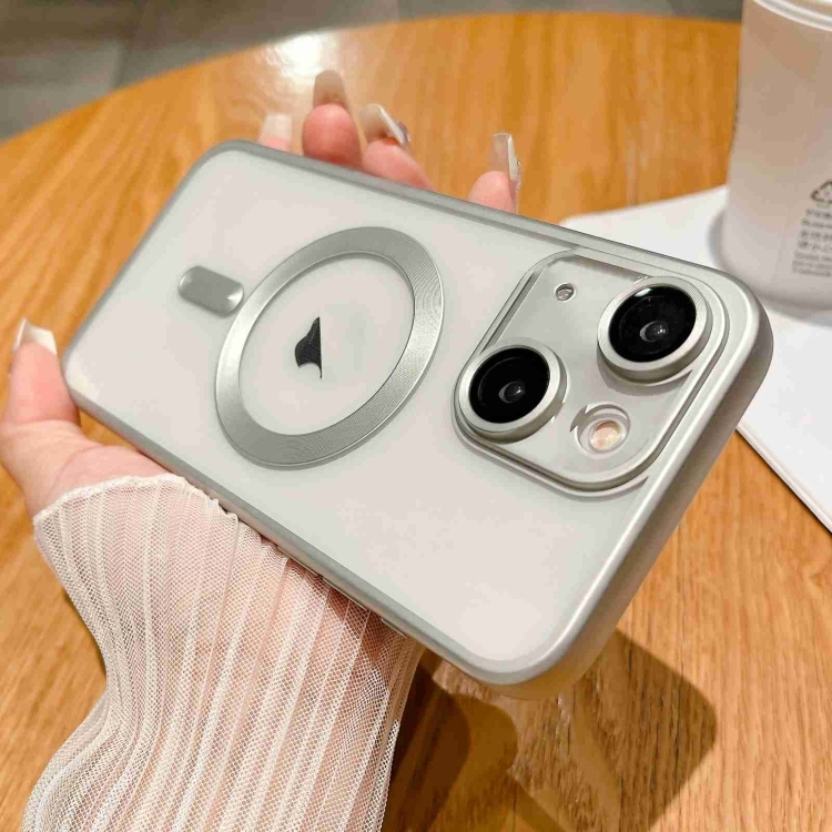 iPhone 13 MagSafe Magnetic Frosted Husa (Silver)