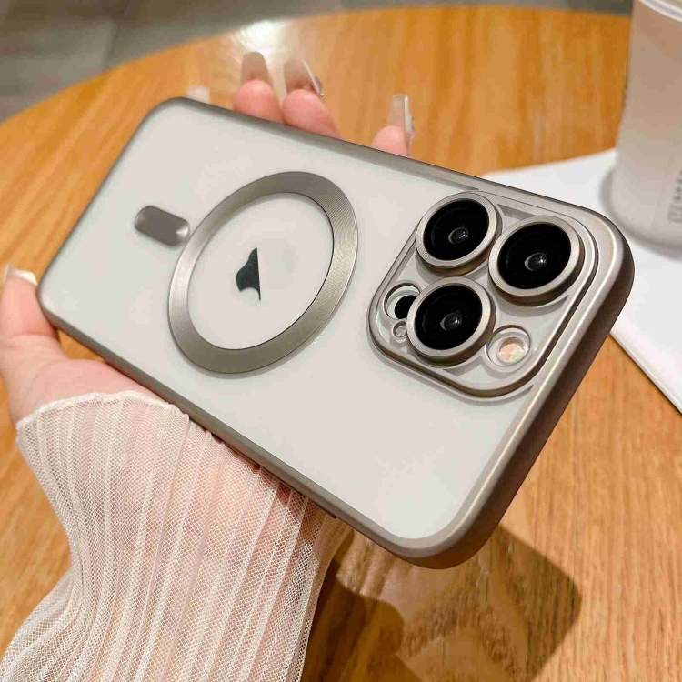 iPhone 15 Pro MagSafe Magnetic Frosted Husa (Titanium)