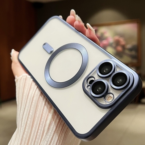 iPhone 16 Pro Max MagSafe Magnetic Frosted TPU Phone Husa (Dark Blue)