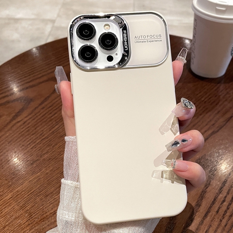 iPhone 15 Pro Max Skin Feel PC Liquid Silicone Husa (Antique White)