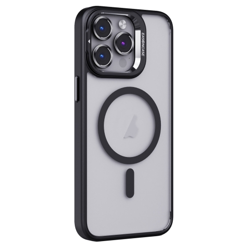 iPhone 13 Pro Max Invisible Lens Holder PC + TPU Frosted MagSafe Husa (Black)
