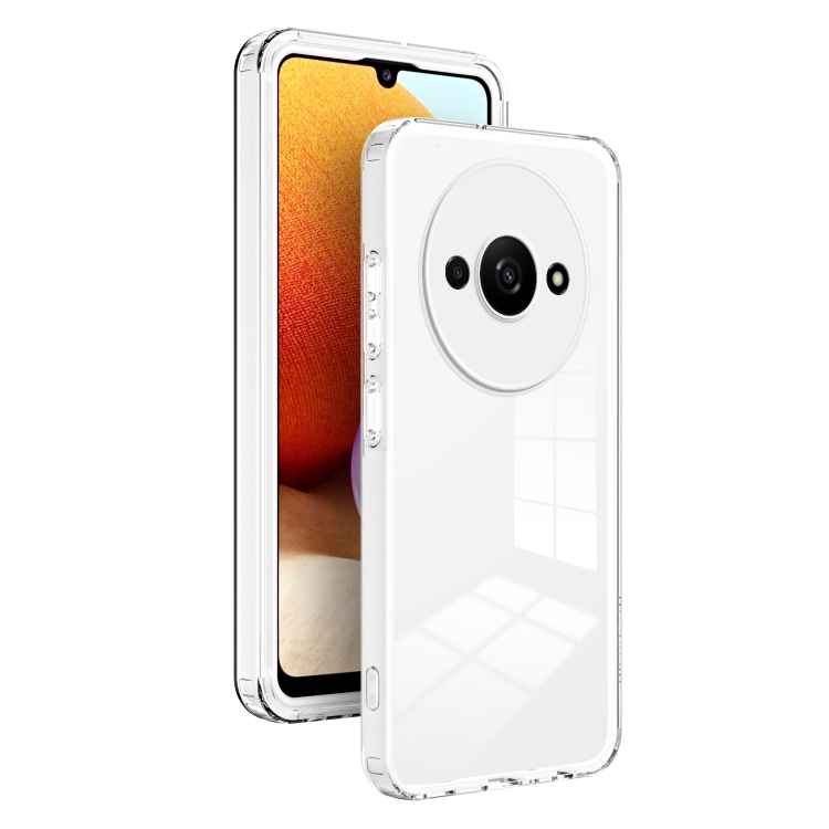 Xiaomi Redmi A3 3 in 1 Clear TPU Color PC Frame Phone husa(White)