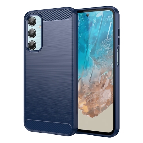 Samsung M35 Carbon Fiber Brushed Texture TPU Husa (Blue)