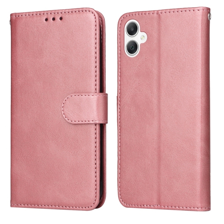 Samsung Galaxy A06 4G / 5G Classic Calf Texture Carte Piele Phone Husa (Rose Gold)