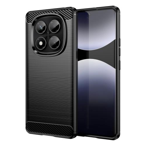 Xiaomi Redmi Note 14 Pro 4G Brushed Texture Carbon Fiber TPU Husa (Black)