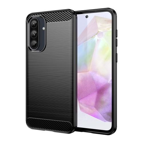 Samsung A36 5G Carbon Fiber Brushed Texture TPU Husa (Black)
