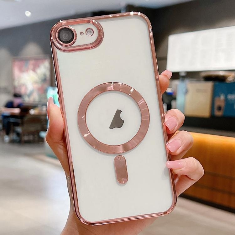 iPhone 16e Electroplating MagSafe Phone Husa (Pink)