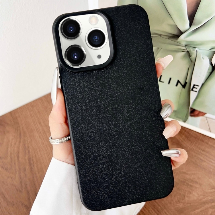 iPhone 11 Pro Piele Texture TPU Full Coverage Phone Husa(Black)